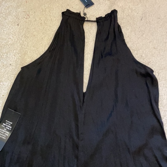 BCBG MacAzria Ellah wide leg black jumpsuit Medium - Picture 3 of 10